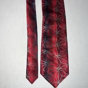 J. Garcia Silk Tie Collection 32 Tree Jerry Garcia Mens Red Grey Abstract Art